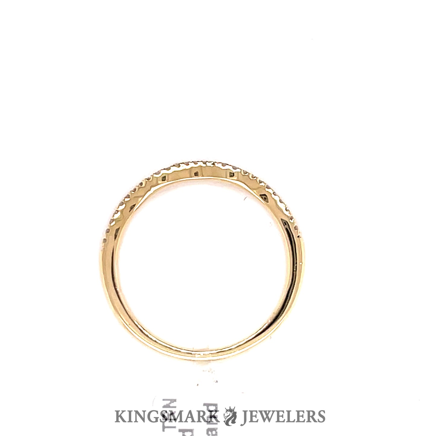 10K Yellow Gold 0.10ct Diamond Curved Band