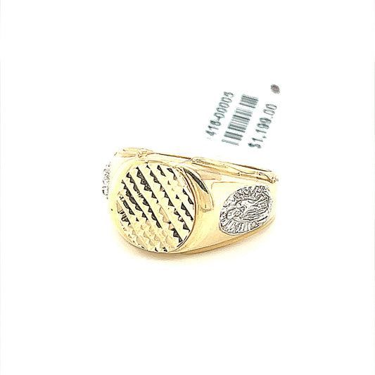 14K Gold Mens Ring