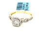 14K Yellow Gold 0.40ct Diamond Halo Women's Ring SI, G