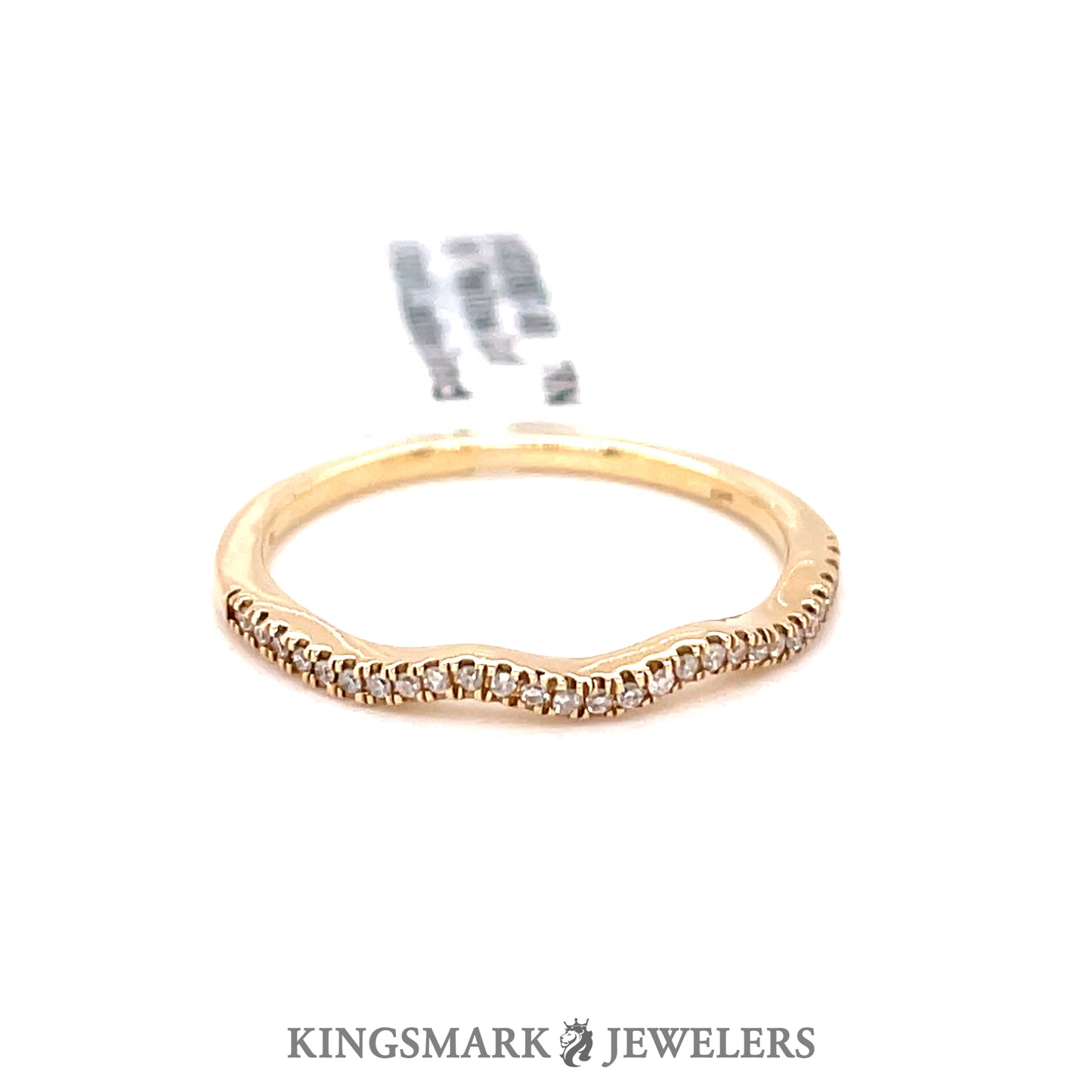 10K Yellow Gold 0.10ct Diamond Curved Band