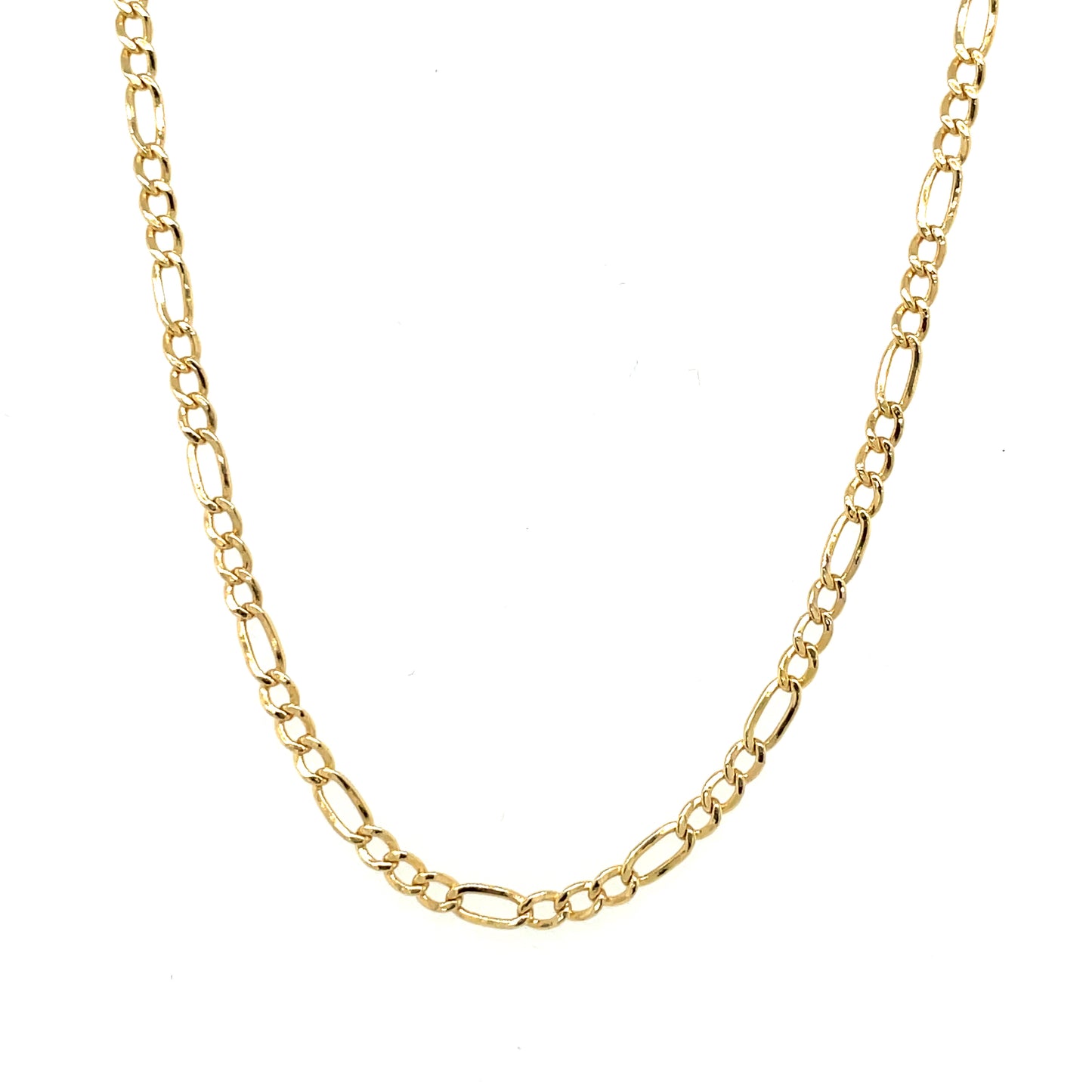 10K Y.Gold Semi-Solid Figaro Chain 2mm 18" (1.5g)