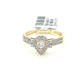 10K Yellow Gold 0.33ct Diamond Ladies Ring, CTR 0.12ct, Si2, H