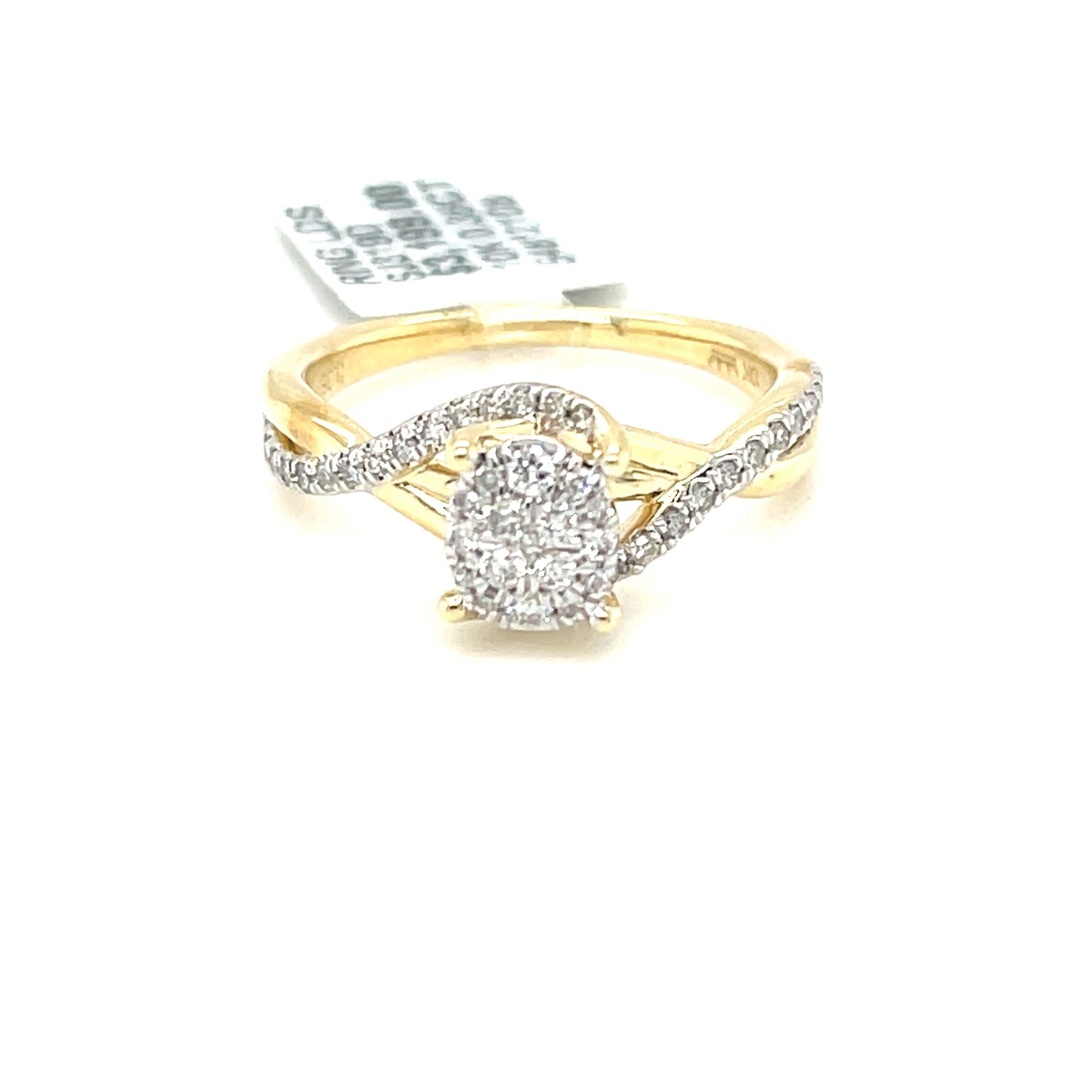 10K Yellow Gold 0.36ct Diamond Ladies Ring Si2, H