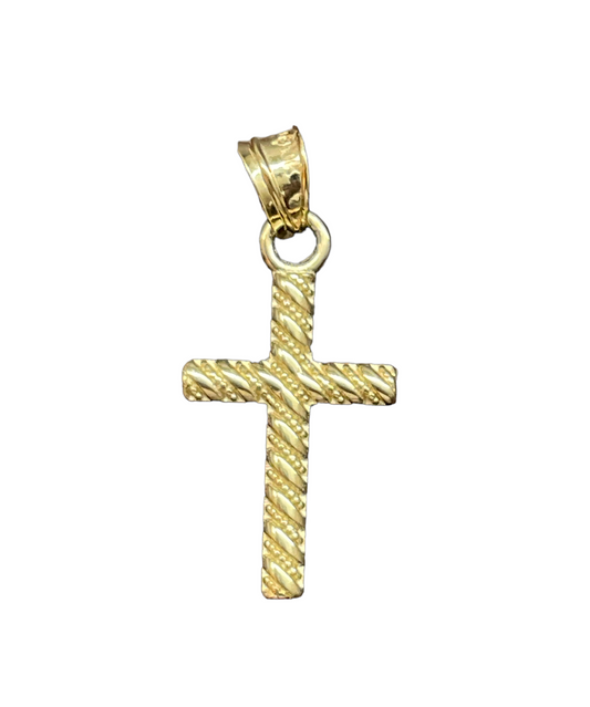10K Y.Gold Cross Charm Small