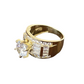 10K Y.Gold CZ Round Cut Ladies Ring