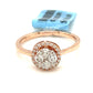 14K Rose Gold 0.40ct Diamond Cluster Ladies Ring Si1, H