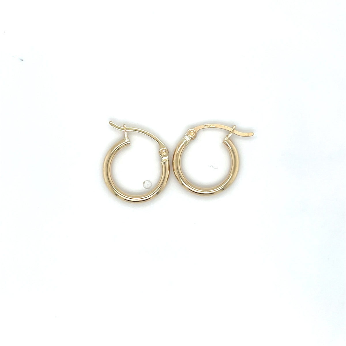 14KY Gold Small Plain Hoop Ear