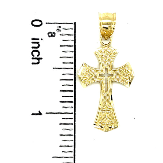 10K Y.Gold Cross Charm