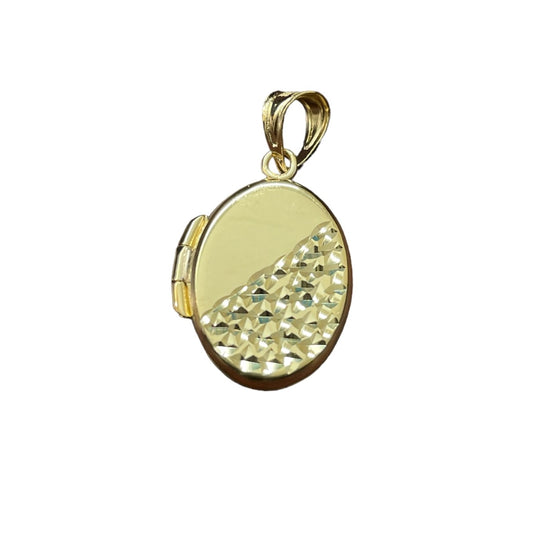 10K Yellow Gold Oval Locket